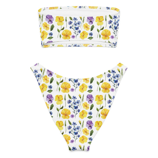 Women's Recycled bandeau bikini, Swimwear - PratSN