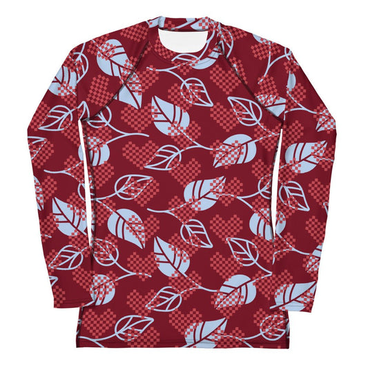 Women's red and white Rash Guard - PratSN