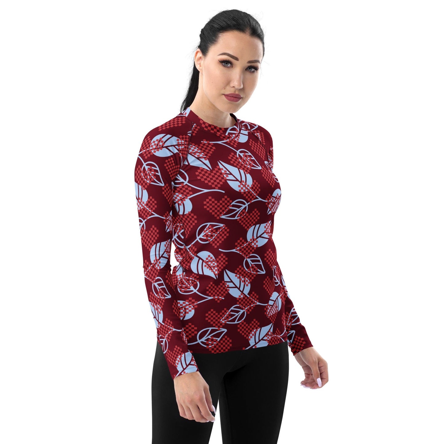 Women's red and white Rash Guard - PratSN