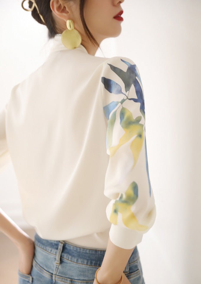 Women's Ribbon Silk Shirt - PratSN
