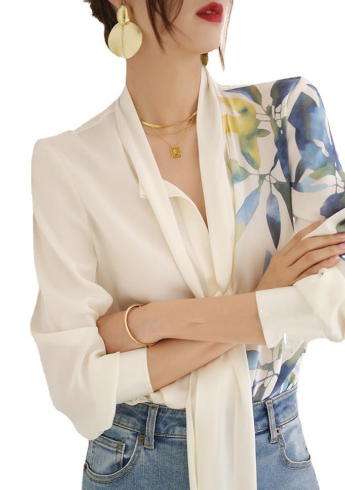 Women's Ribbon Silk Shirt - PratSN