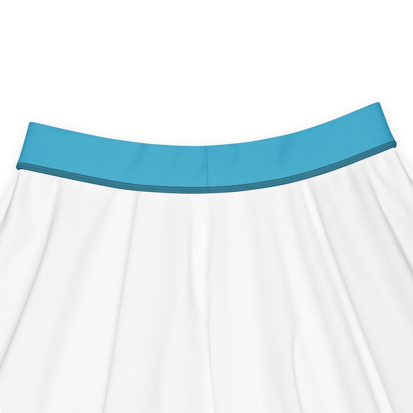Women's skater skirt, Deep sky blue color skirt, Festive skater skirt, Cut & sew sublimation skirt, skater skirt for summer and spring festivals - PratSN