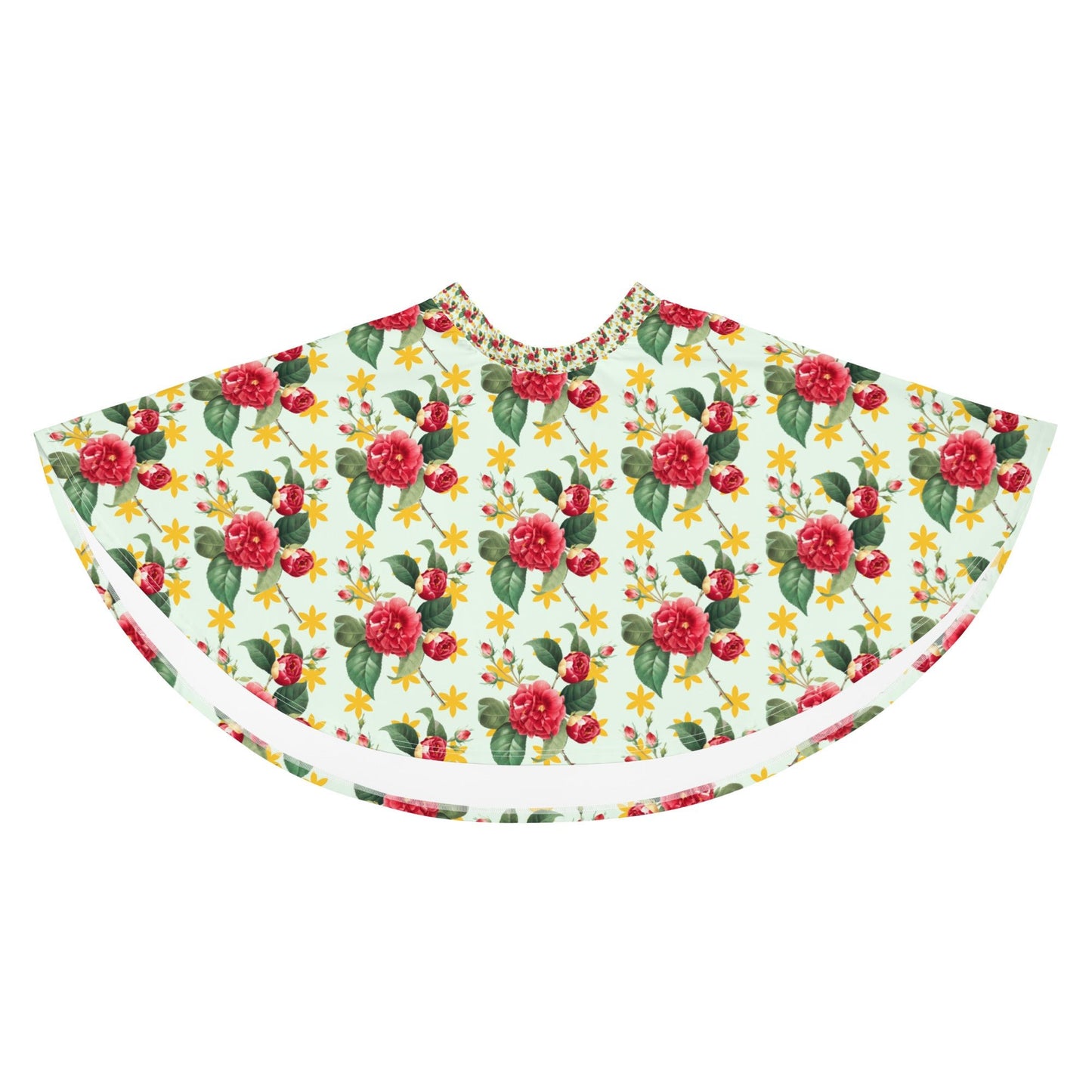 Women's skater skirt, Multi color skirt, Blooming pattern skater skirt, Cut & sew sublimation skirt, skater skirt for summer and spring - PratSN