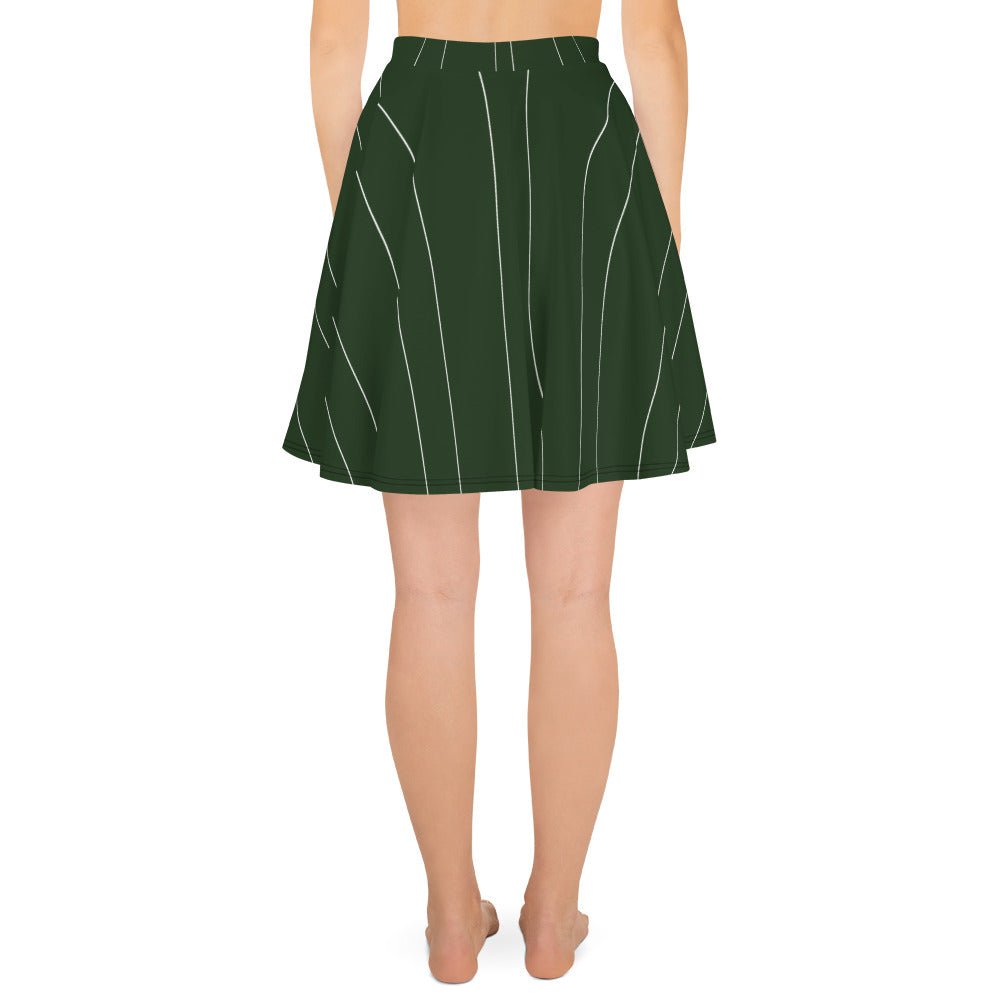 Women's skater skirt, Olive green with white lining skirt, skater skirt for summer and spring - PratSN