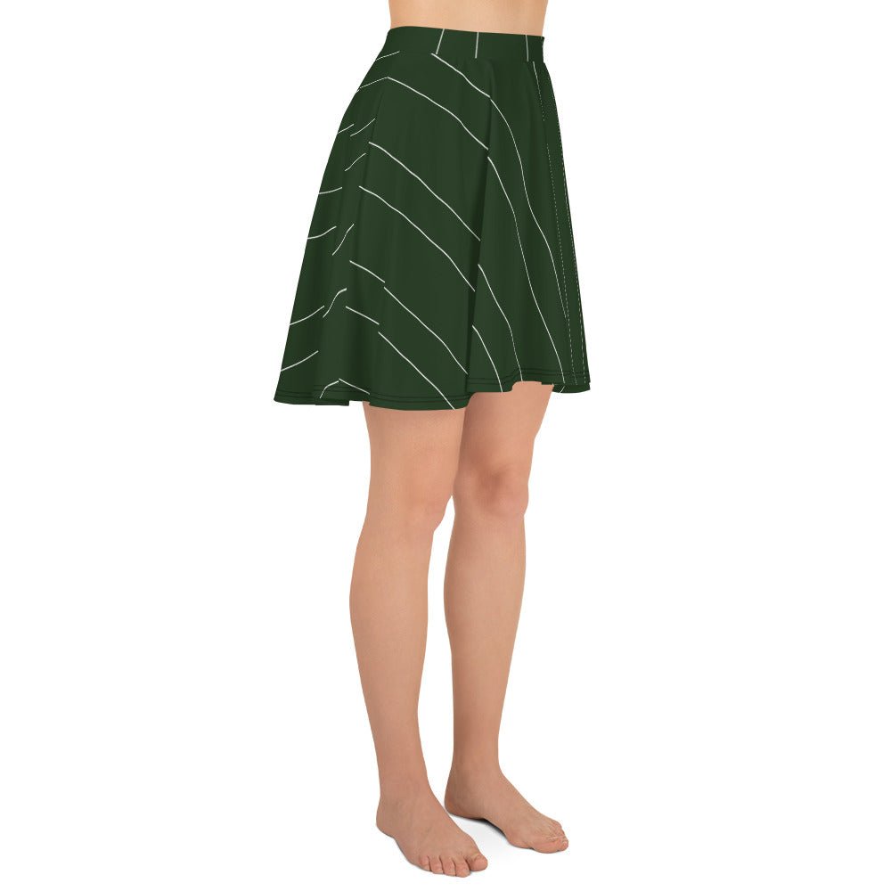 Women's skater skirt, Olive green with white lining skirt, skater skirt for summer and spring - PratSN