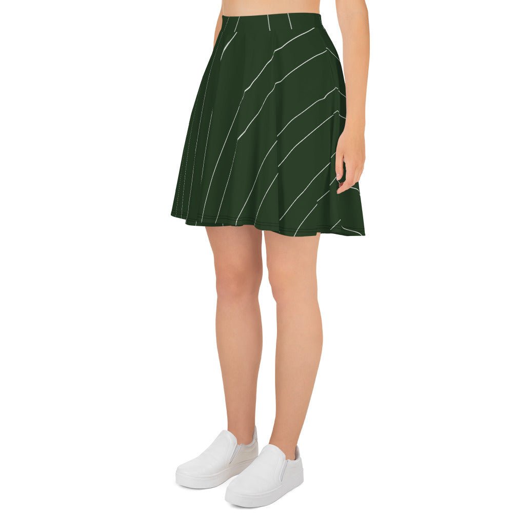Women's skater skirt, Olive green with white lining skirt, skater skirt for summer and spring - PratSN