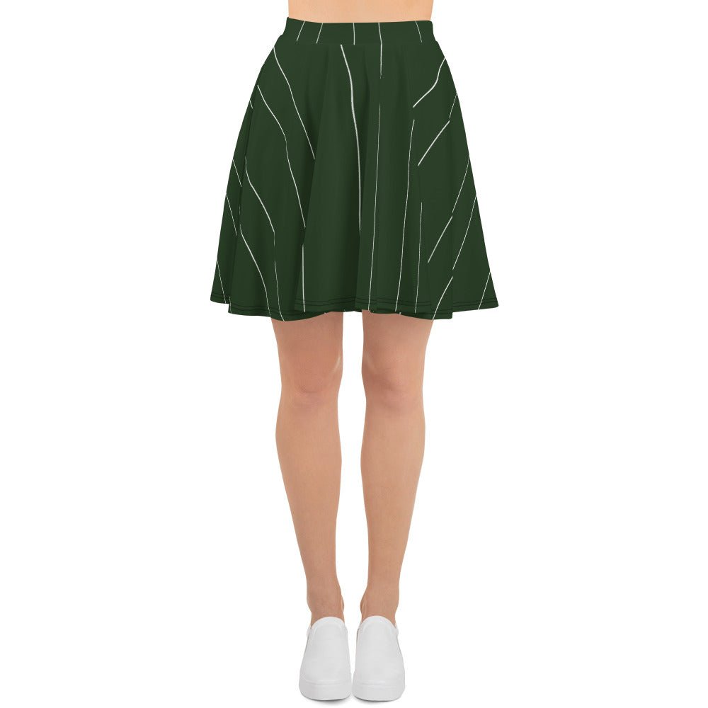 Women's skater skirt, Olive green with white lining skirt, skater skirt for summer and spring - PratSN