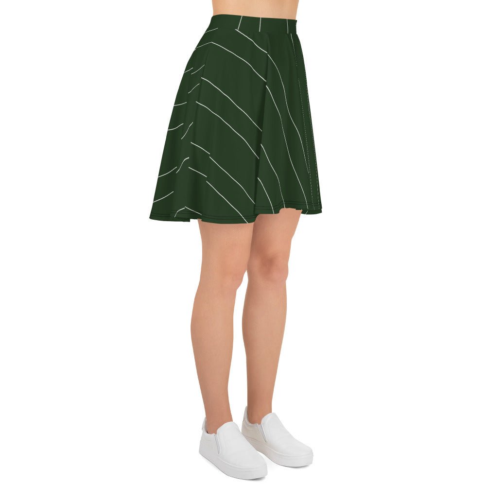 Women's skater skirt, Olive green with white lining skirt, skater skirt for summer and spring - PratSN