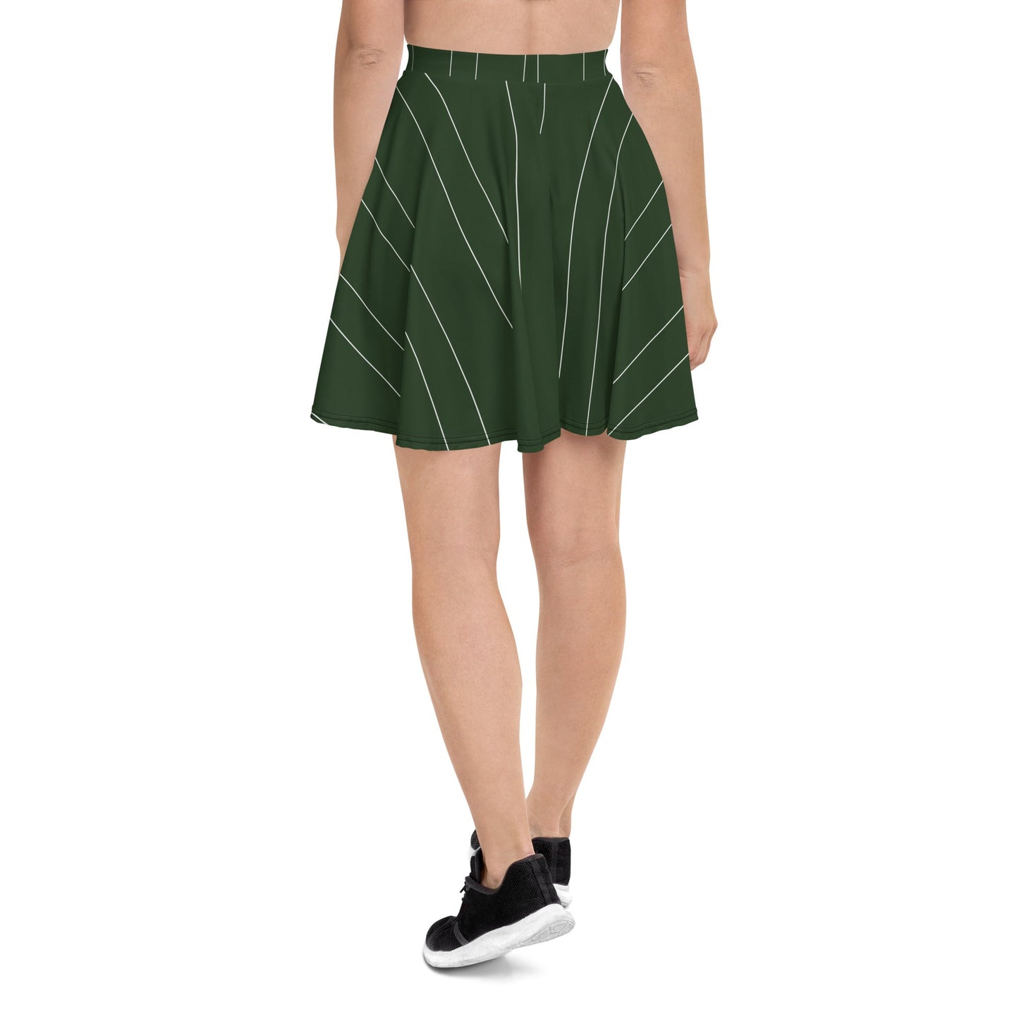 Women's skater skirt, Olive green with white lining skirt, skater skirt for summer and spring - PratSN