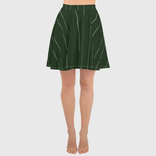 Women's skater skirt, Olive green with white lining skirt, skater skirt for summer and spring - PratSN