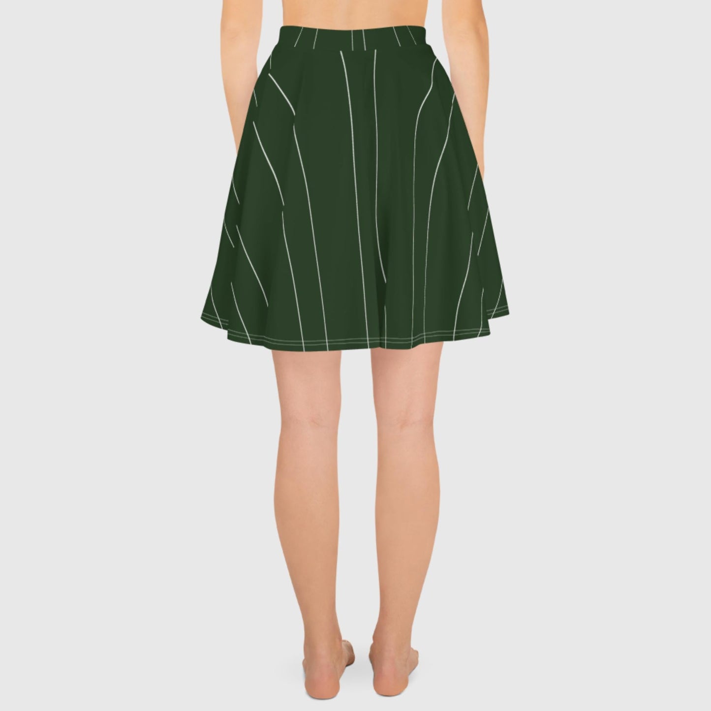 Women's skater skirt, Olive green with white lining skirt, skater skirt for summer and spring - PratSN