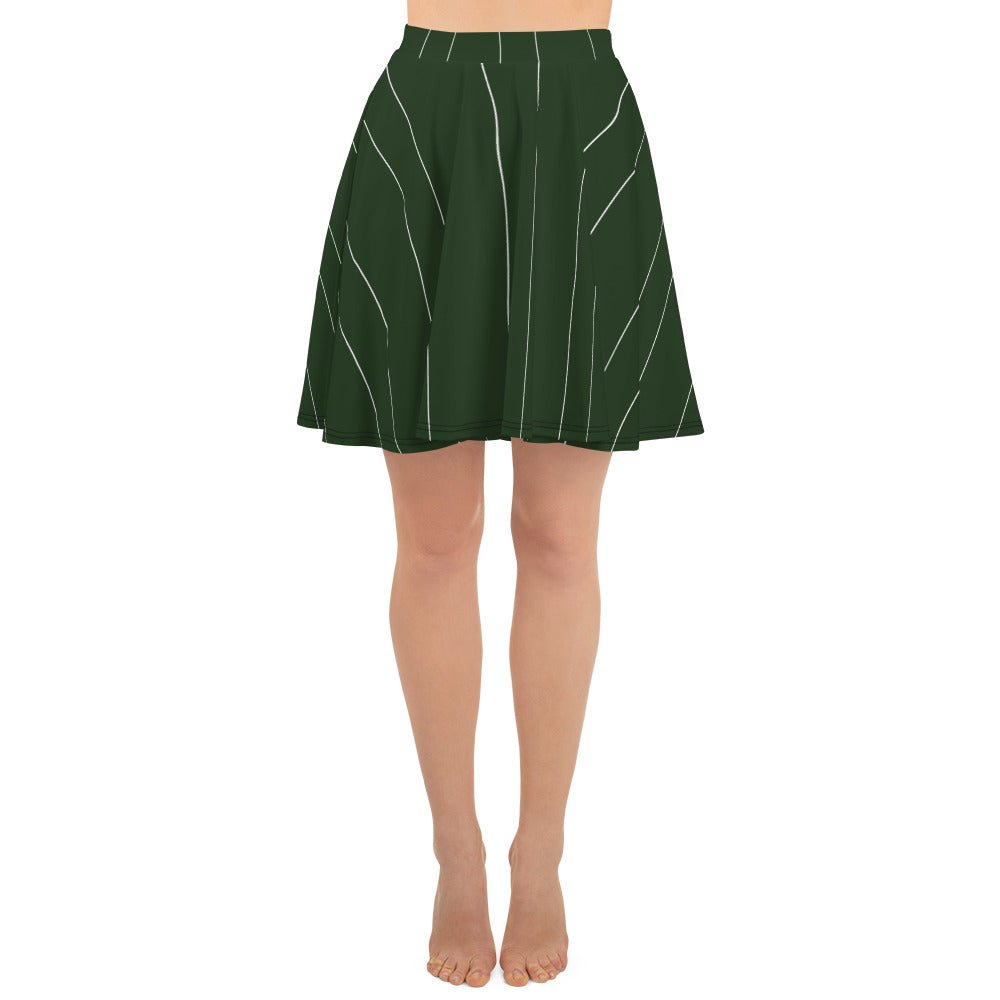 Women's skater skirt, Olive green with white lining skirt, skater skirt for summer and spring - PratSN