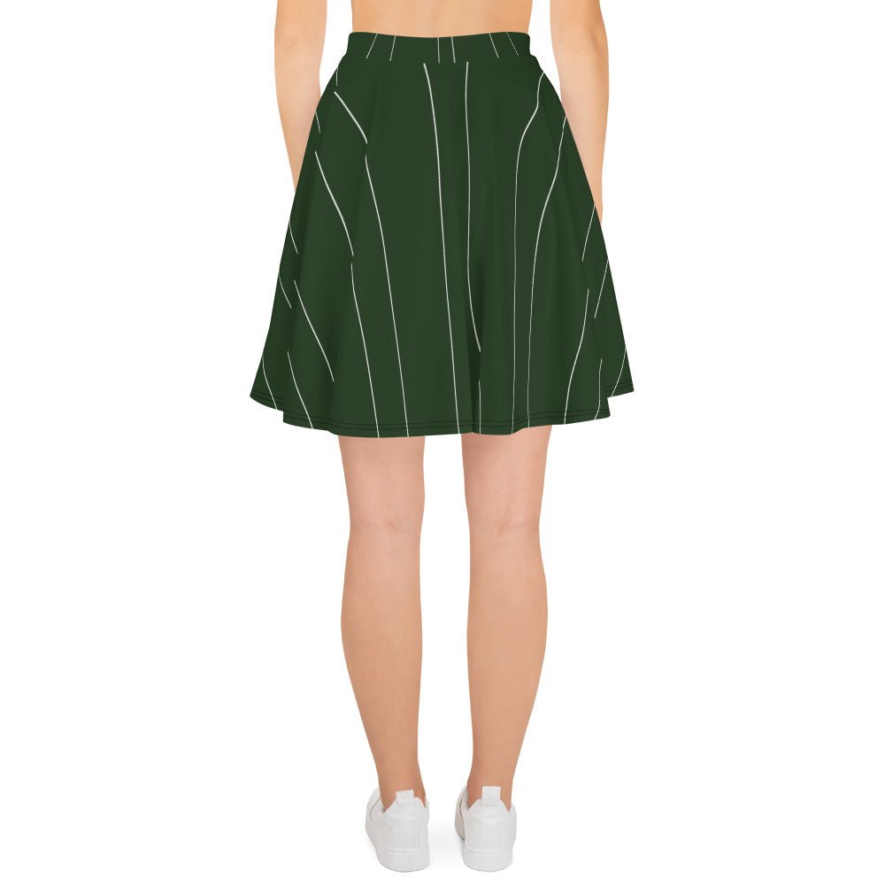 Women's skater skirt, Olive green with white lining skirt, skater skirt for summer and spring - PratSN