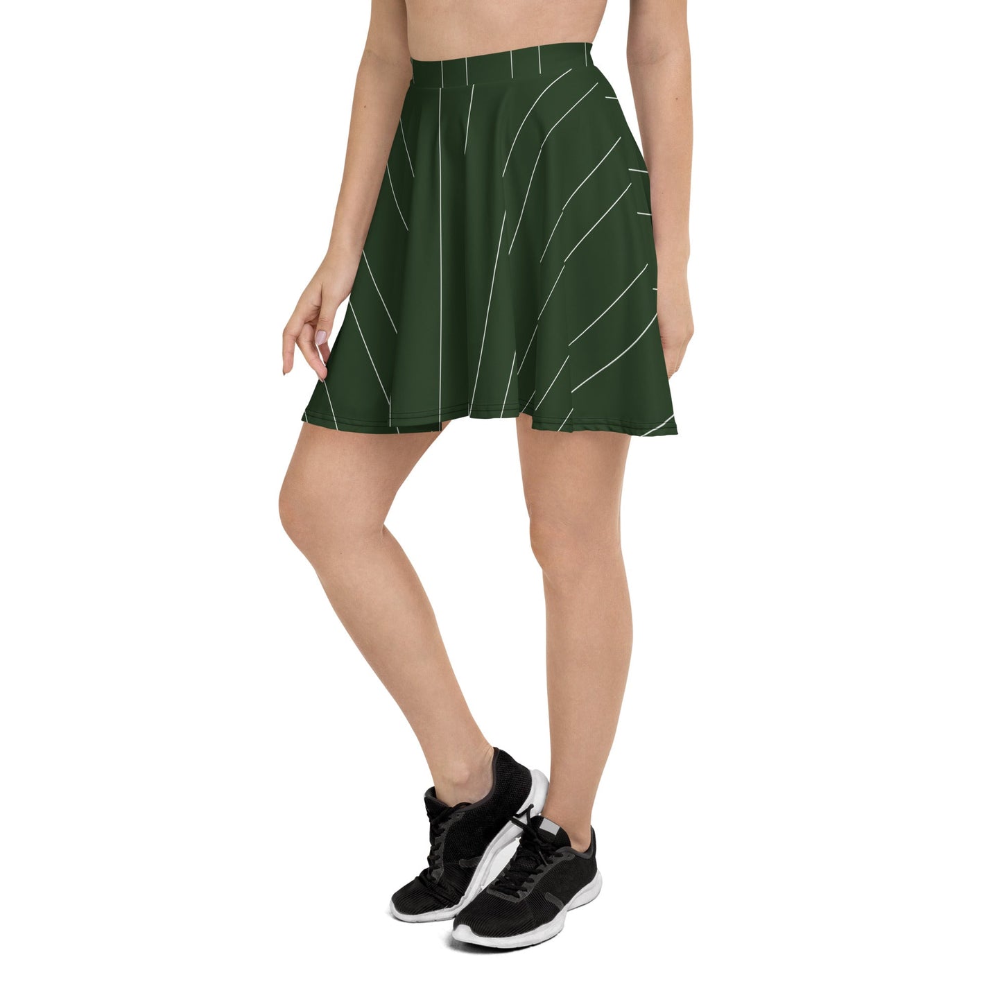Women's skater skirt, Olive green with white lining skirt, skater skirt for summer and spring - PratSN