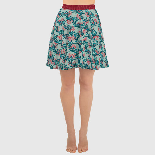 Women's skater skirt, Opal skater skirt, Festive pattern skater skirt, Cut & sew sublimation skirt, skater skirt for summer and spring festival - PratSN