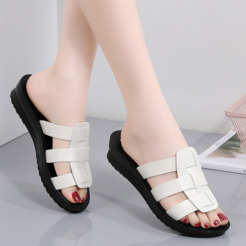 Women's Slippers Large Size Flat Bottom Fashionable Soft Bottom - PratSN