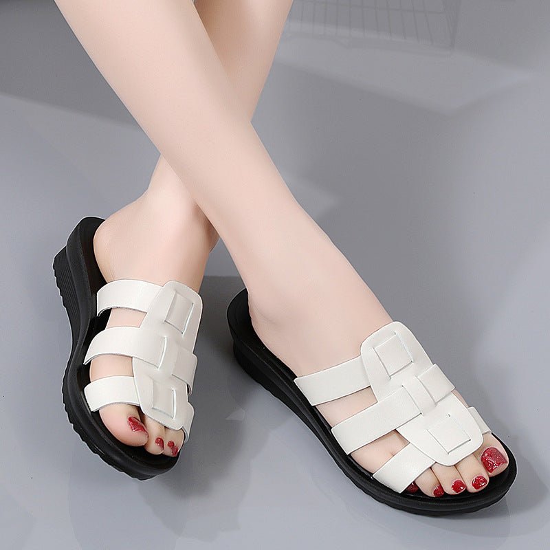 Women's Slippers Large Size Flat Bottom Fashionable Soft Bottom - PratSN