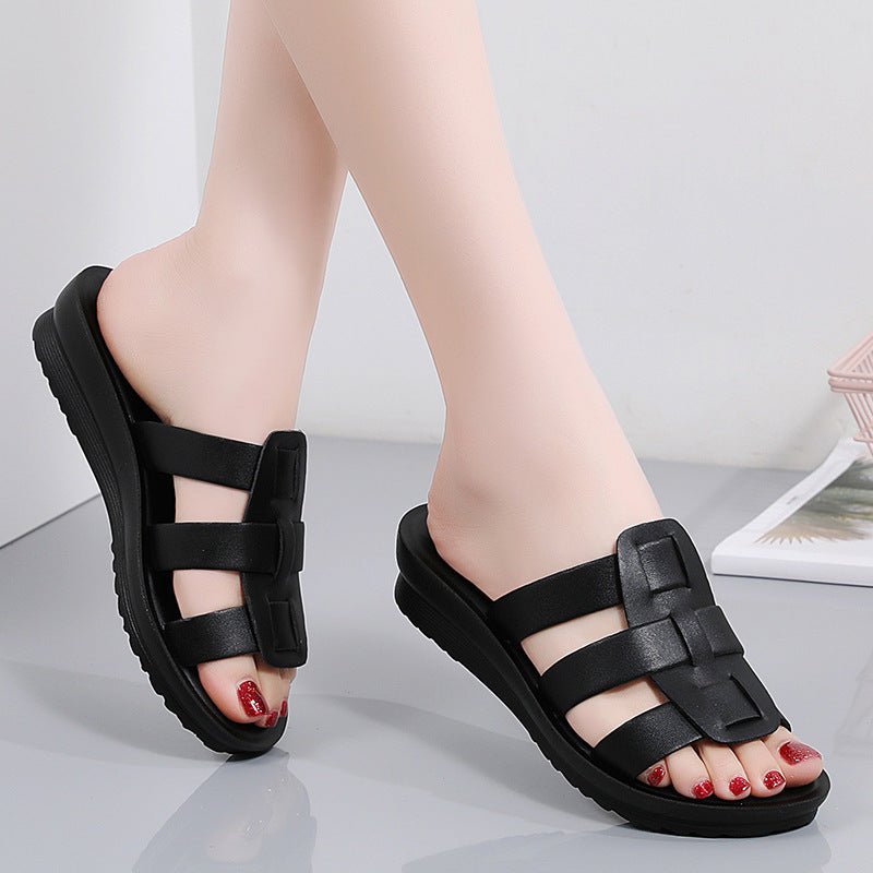 Women's Slippers Large Size Flat Bottom Fashionable Soft Bottom - PratSN