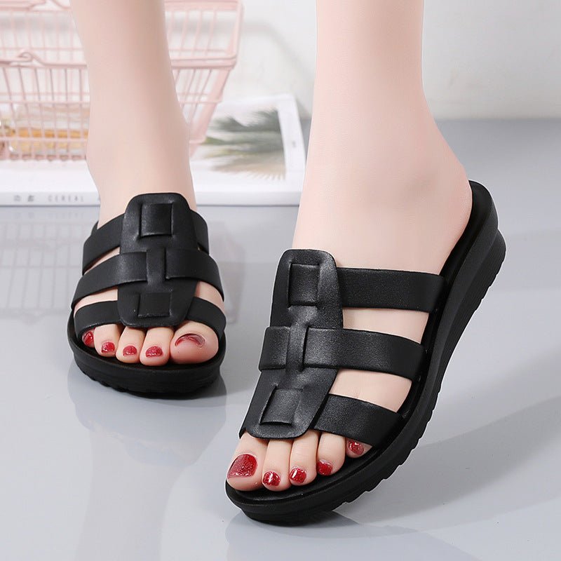 Women's Slippers Large Size Flat Bottom Fashionable Soft Bottom - PratSN