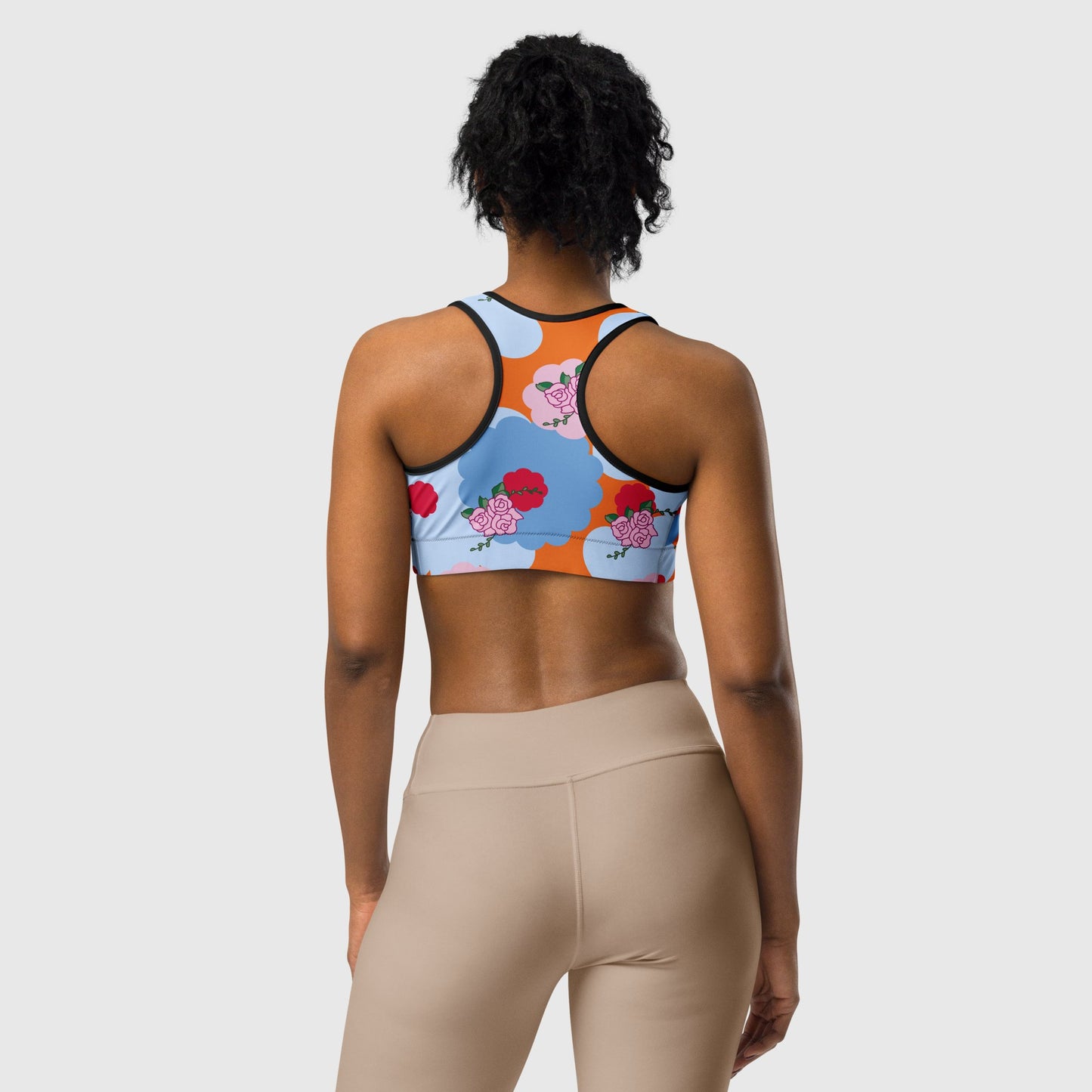 Women's sports bra, Cut & sew sublimation bra, Multicolor color bra, Floral pattern fitness dress - PratSN