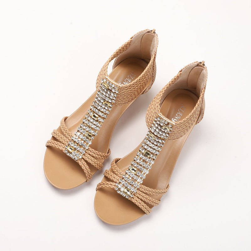 Women's Summer Sandals Rhinestone Non - slip - PratSN