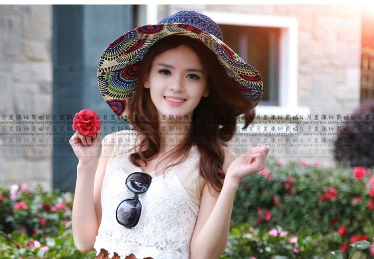 Women's Summer Seaside Holiday Cloth Foldable Hat - PratSN