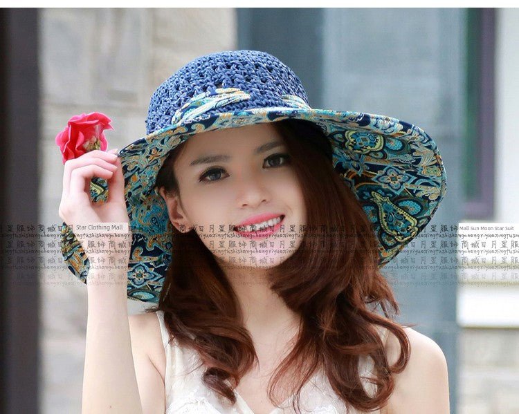 Women's Summer Seaside Holiday Cloth Foldable Hat - PratSN