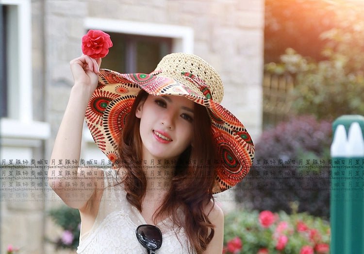 Women's Summer Seaside Holiday Cloth Foldable Hat - PratSN