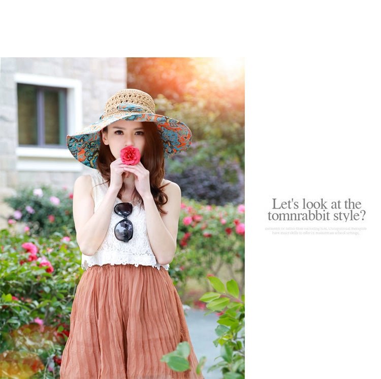 Women's Summer Seaside Holiday Cloth Foldable Hat - PratSN