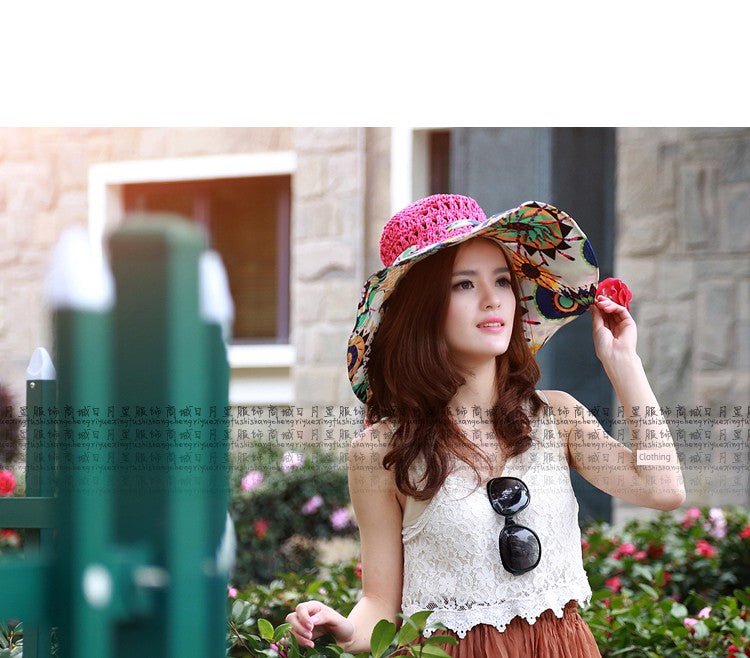 Women's Summer Seaside Holiday Cloth Foldable Hat - PratSN