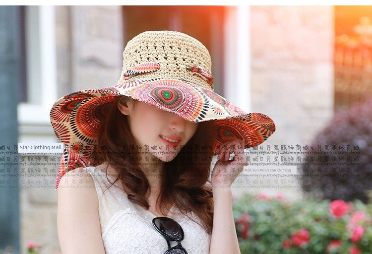 Women's Summer Seaside Holiday Cloth Foldable Hat - PratSN