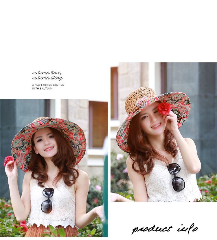 Women's Summer Seaside Holiday Cloth Foldable Hat - PratSN