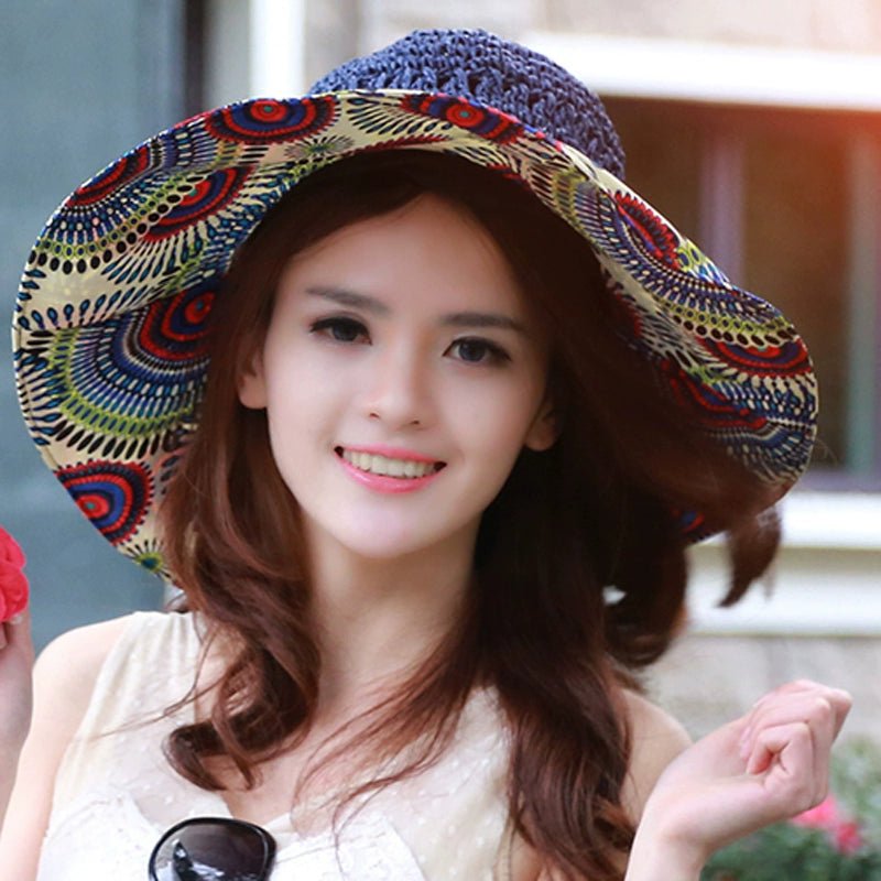 Women's Summer Seaside Holiday Cloth Foldable Hat - PratSN