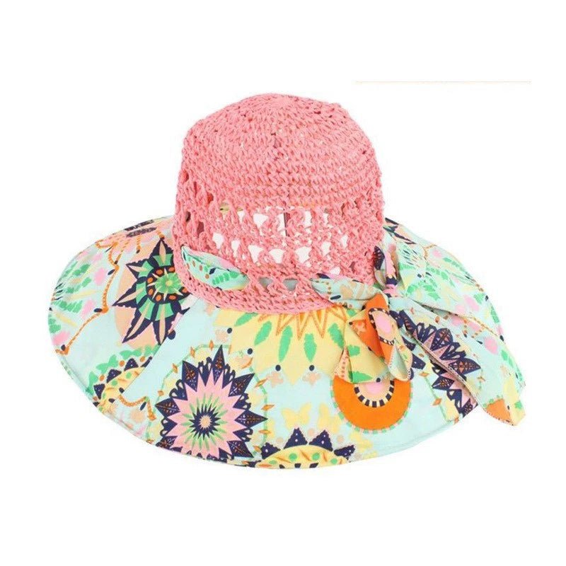 Women's Sun - Proof Seaside Yunnan Travel Ethnic Straw Hat - PratSN