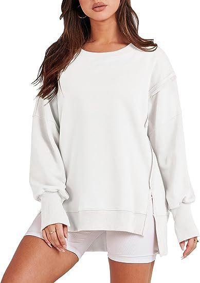 Women's Sweatshirt Crew Neck Long Sleeve Pullover Hoodies Tops Fashion Fall Winter - PratSN