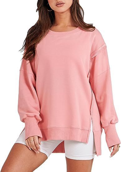 Women's Sweatshirt Crew Neck Long Sleeve Pullover Hoodies Tops Fashion Fall Winter - PratSN