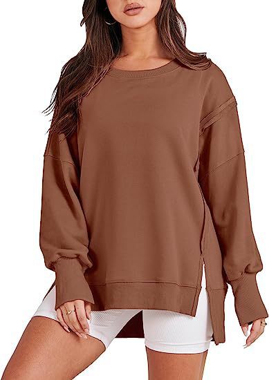 Women's Sweatshirt Crew Neck Long Sleeve Pullover Hoodies Tops Fashion Fall Winter - PratSN