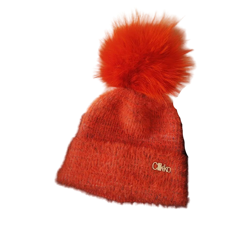 Women's Trendy gradient thickened faux wool knitted hat autumn and winter - PratSN