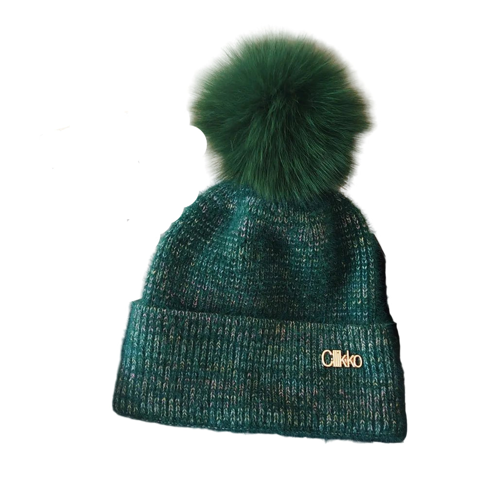 Women's Trendy gradient thickened faux wool knitted hat autumn and winter - PratSN