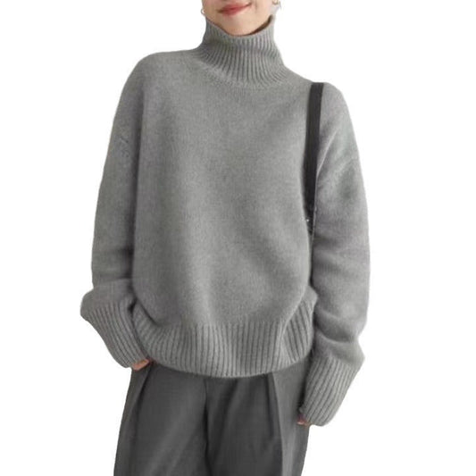 Women's Turtleneck Autumn And Winter Thickening Inner Wear Base Cashmere Sweater - PratSN