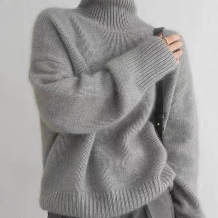 Women's Turtleneck Autumn And Winter Thickening Inner Wear Base Cashmere Sweater - PratSN