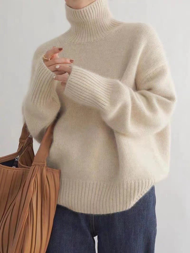 Women's Turtleneck Autumn And Winter Thickening Inner Wear Base Cashmere Sweater - PratSN