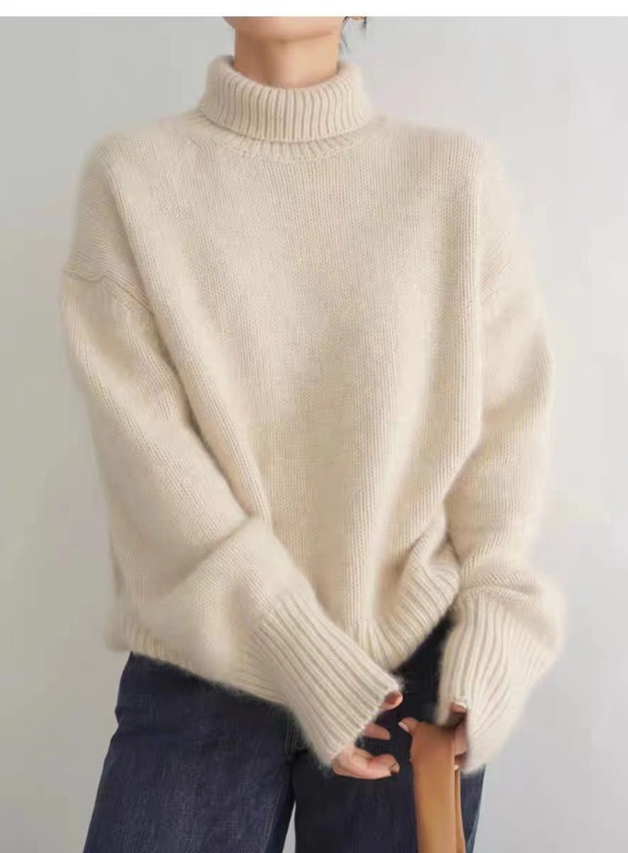 Women's Turtleneck Autumn And Winter Thickening Inner Wear Base Cashmere Sweater - PratSN