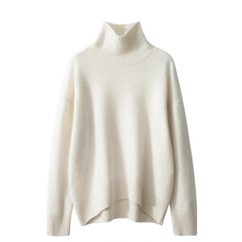 Women's Turtleneck Wool Thick Loose Knitted Bottoming Sweater - PratSN