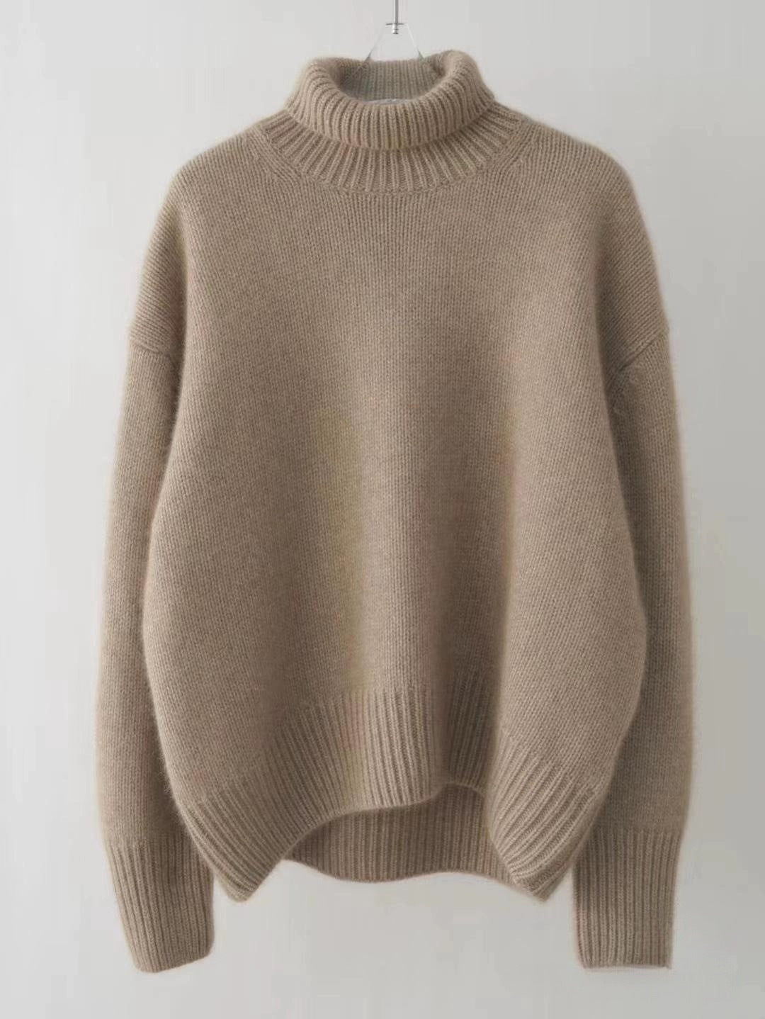 Women's Turtleneck Wool Thick Loose Knitted Bottoming Sweater - PratSN