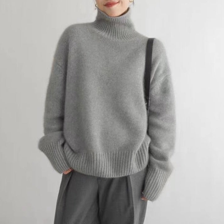 Women's Turtleneck Wool Thick Loose Knitted Bottoming Sweater - PratSN