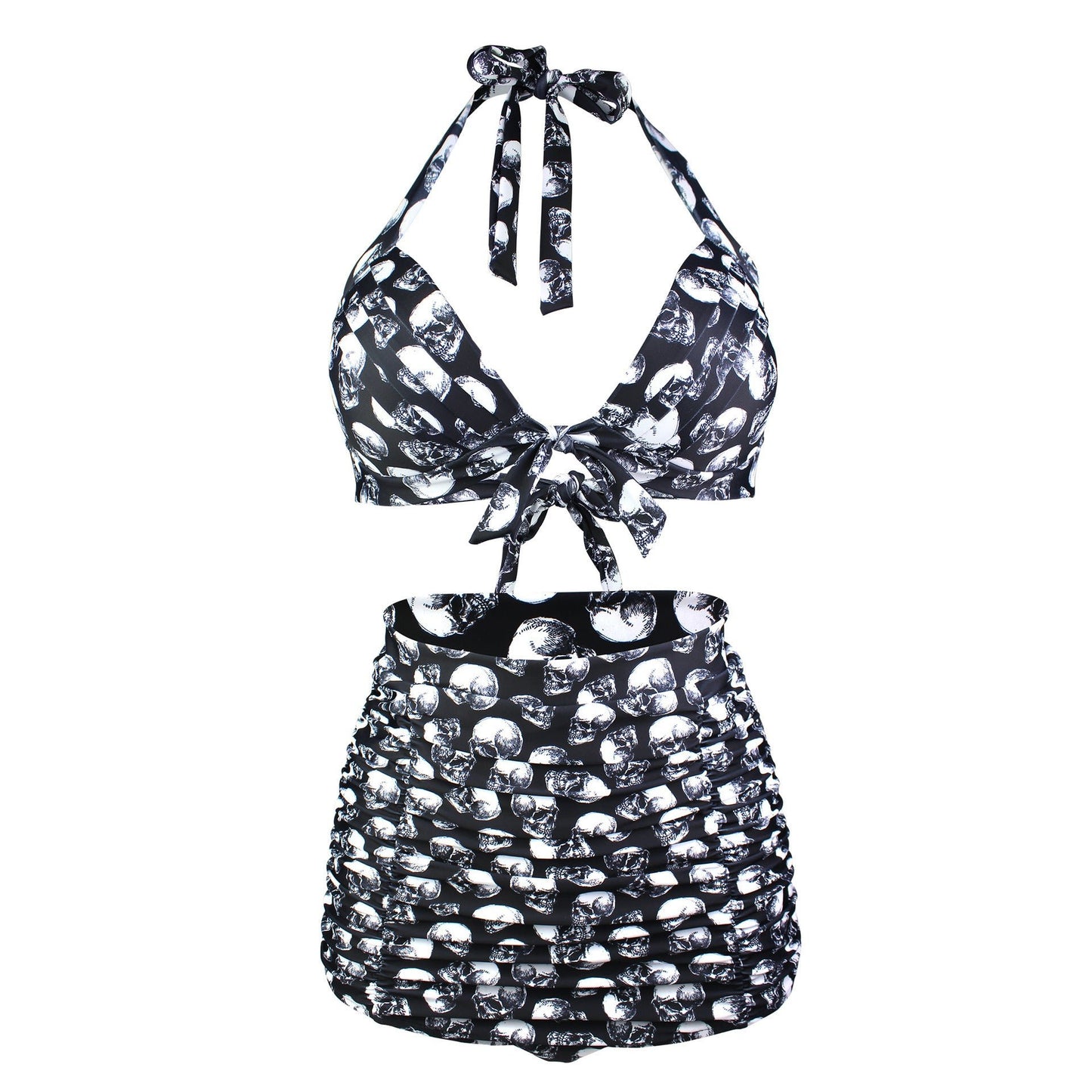 Women's two - piece skull print bikini set - PratSN