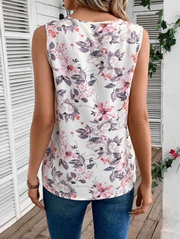 Women's V - Neck Casual Sleeveless Summer Top Vest Shirt - PratSN