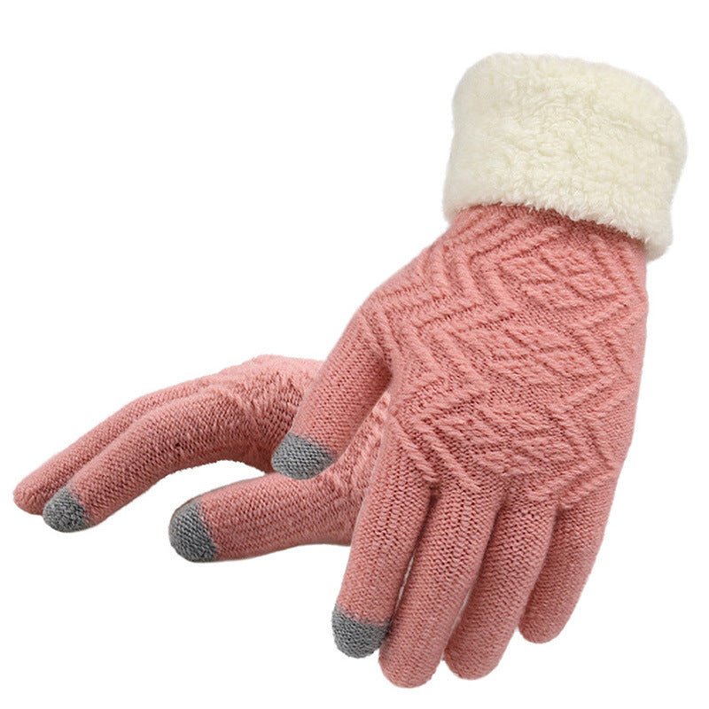 Women's Winter knitted gloves - PratSN