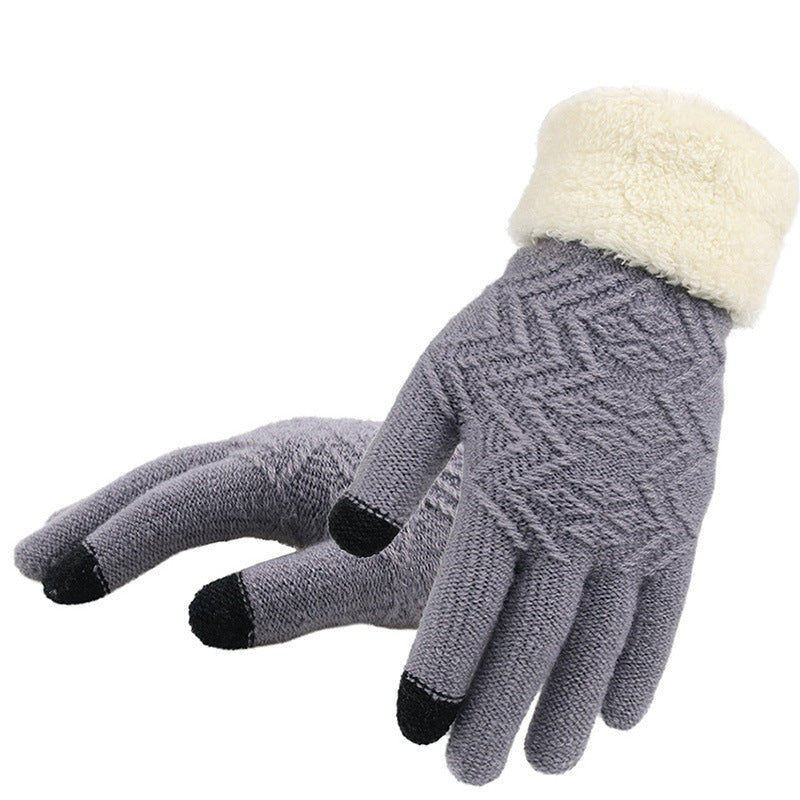 Women's Winter knitted gloves - PratSN
